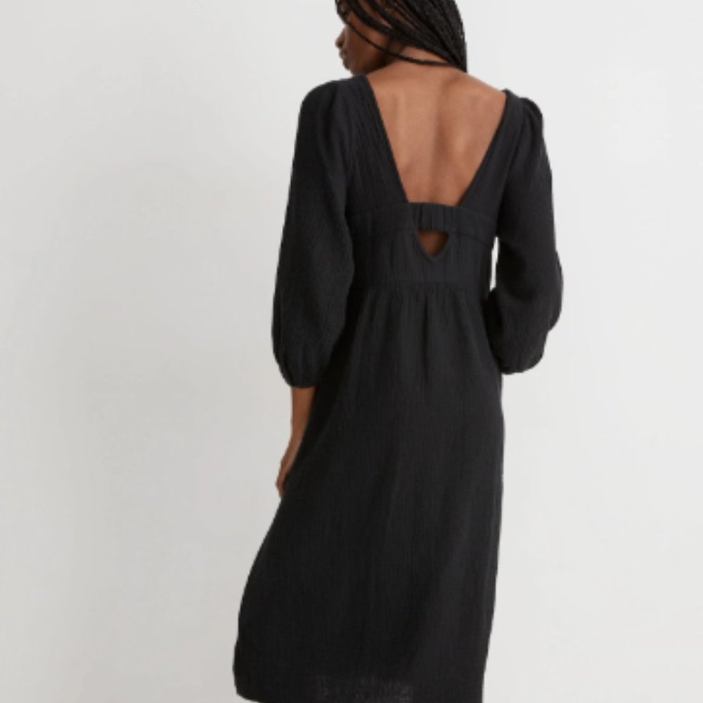 Madewell | Lightspun V-Neck Midi Dress - Picture 3 of 7